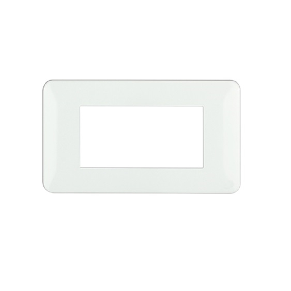 Placa 4 Mòduls per suport de 4 Mod. Blanc mat