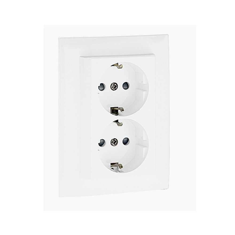 BASE DOBLE SCHUKO MONOBLOC + PROTECCIÓ. Gel