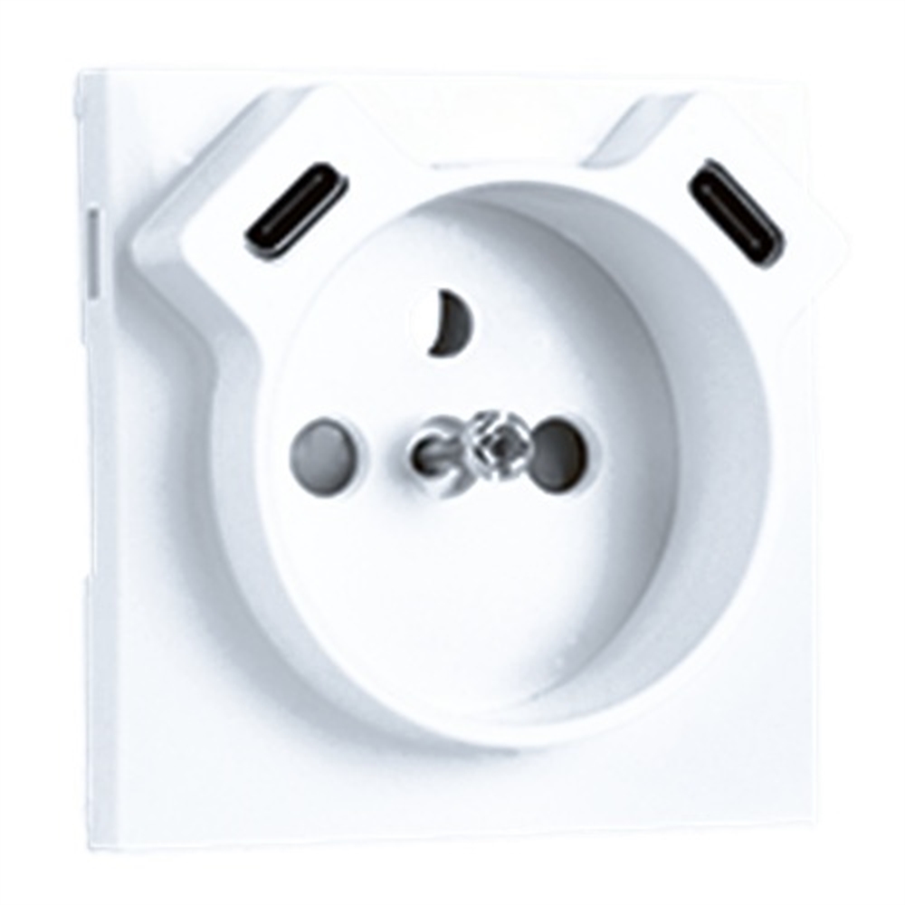 TAPA PARA BASE FRANCESA CON USB (C+C) HIELO
