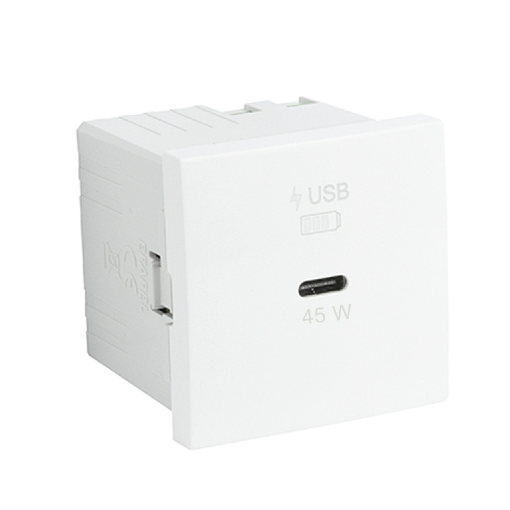 Chargeur USB-C Power Delivery 45 W – 2 modules, blanc