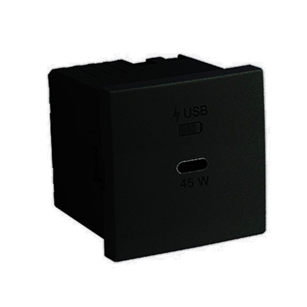 Chargeur USB-C Power Delivery 45 W – 2 modules, noir mat