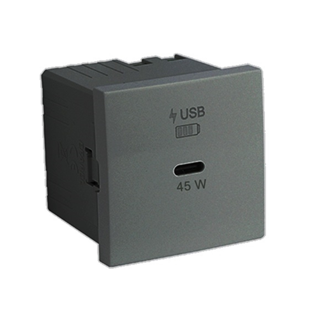 Chargeur USB-C Power Delivery 45 W – 2 modules en aluminium