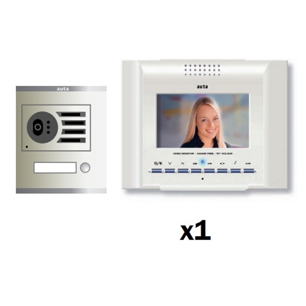 Kit Video Digital 6H Color E-Compact Blanco S1 1 línea.