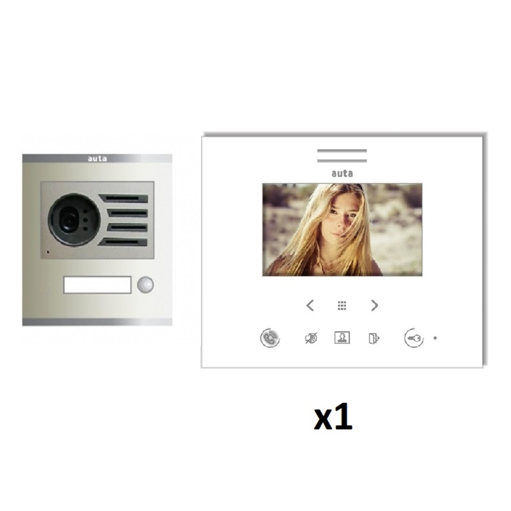 Kit video numerique Visualtech 5H couleur SLIM blanc S1 1 ligne