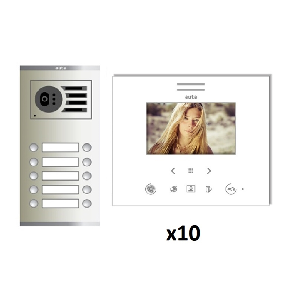Kit vidéo numerique Visualtech 5H couleur SLIM blanc S3 10 lignes