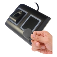 Lecteur de table biométrique et de proximité, enrouleur USB