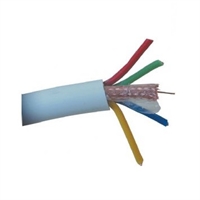 Tuyau de câblage interphnoe-video blanche 4+coaxial (rouleau de 100m)