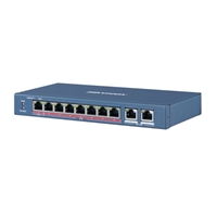 Switch 10 ports POE non gerable: 1P 10/100M Hi-PoE + 7P 10/100 PoE + 2P Gigabit
