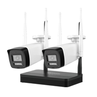 KIT GRAVADOR NVR 4 CANALS WIFI + 2 CÀMERES IP BULLET 4MP 2.8mm.