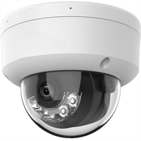 CAMERA IP DOMO 4MP OPTICA FIXA 2.8MM SMART HYBRID LIGHT 30M MIC POE COLORVU ACUSENSE WDR 120DB IP67 IK08
