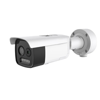 CAMERA IP BULLET TERMICA DUAL 5MP OPTICA FIXA 4.3MM IR 30M AUDIO POE ALARMA DETECCIO INCENDIS WDR 120DB IP67 IK10
