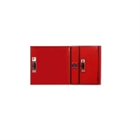 Conjunto BIE+armari extintor+alarma. Vermell. Porta cega. 650x1100x180mm