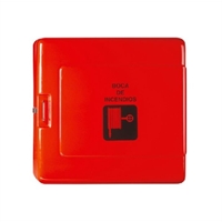 BIE 25/20 ROJA FIBRA DE VIDRIO 775x775x 205mm. CARRETE ABATIBLE