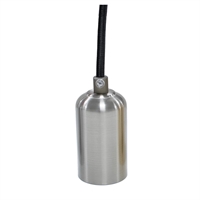 Porte-ampoule E27 décoratif Pendel argent, câble noir 1,5m