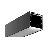 Perfil d'alumini P18N penjant/superfície Ext 35x35mm. Int 31,5mm. Negre mat. Format 3m.