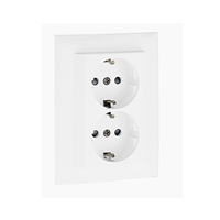 BASE DOBLE SCHUKO MONOBLOC + PROTECCIÓ. Gel