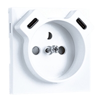 TAPA PARA BASE FRANCESA CON USB (C+C) HIELO
