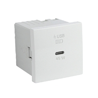 Chargeur USB-C Power Delivery 45 W – 2 modules, blanc mat
