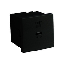 Chargeur USB-C Power Delivery 45 W – 2 modules, noir mat