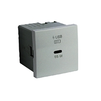 CARGADOR USB C POWER DELIVERY 65W – 2 MOD. ALUMINIO