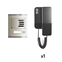 Kit interphone analogique noir NEOS 1 ligne