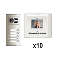 Kit video digital Coaxial Color E-Compact blanco S3 10 líneas