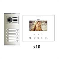 Kit video digital Visualtech 5H color SLIM blanc S3 10 linies