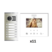 Kit video digital Visualtech 5H color SLIM blanco S3 11 lineas