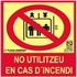 Plaque photoluminescente Ne pas utiliser en cas d'incendie CLASSE A 15x21cm. - Article1