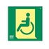 PLACA FOTOLUMINESCENT D10m ACCESSIBILITAT ESQUERRA CLASSE A 210x210mm - Item1