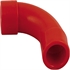 Coude 90º pour tube 25 mm détection par aspiration rouge - Article1
