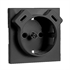 TAPA P/BASE SCHUKO+USB (C+C). GRIS - Item1