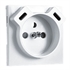 TAPA PER A BASE FRANCESSA AMB USB (C+C) ALUMINI - Item1