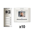 Kit video digital Coaxial Color E-Compact blanco S3 10 líneas - Ítem1