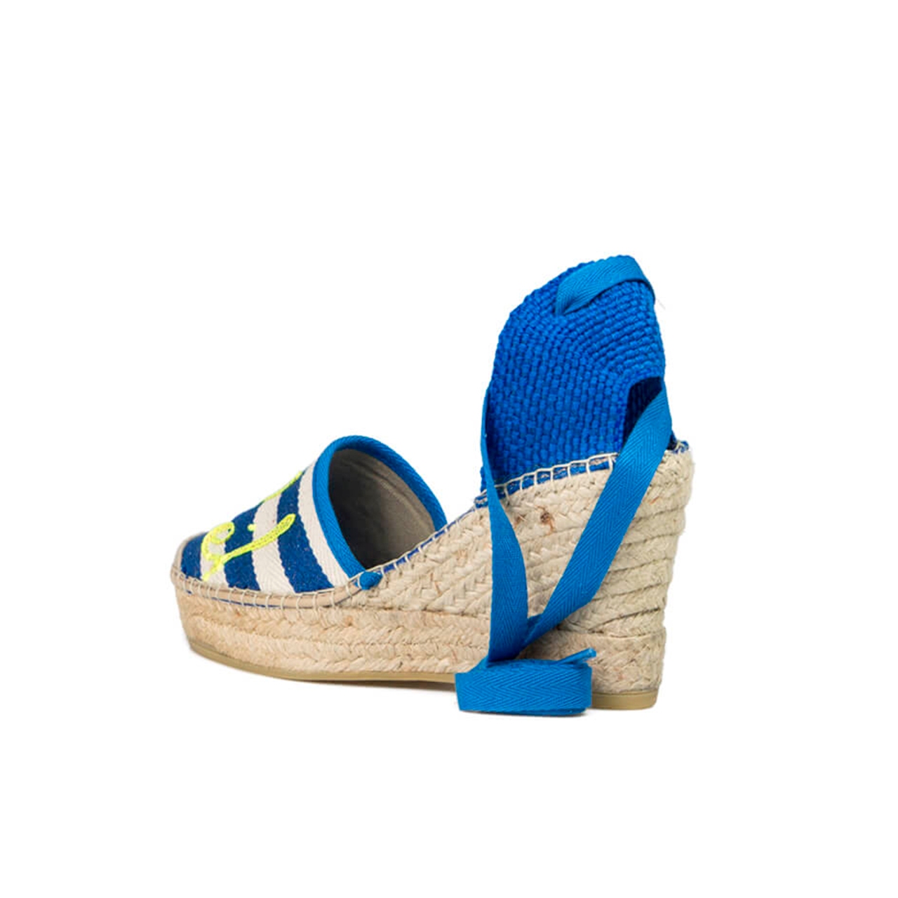 Faktisk Styre Oberst Striped Espadrilles with Text