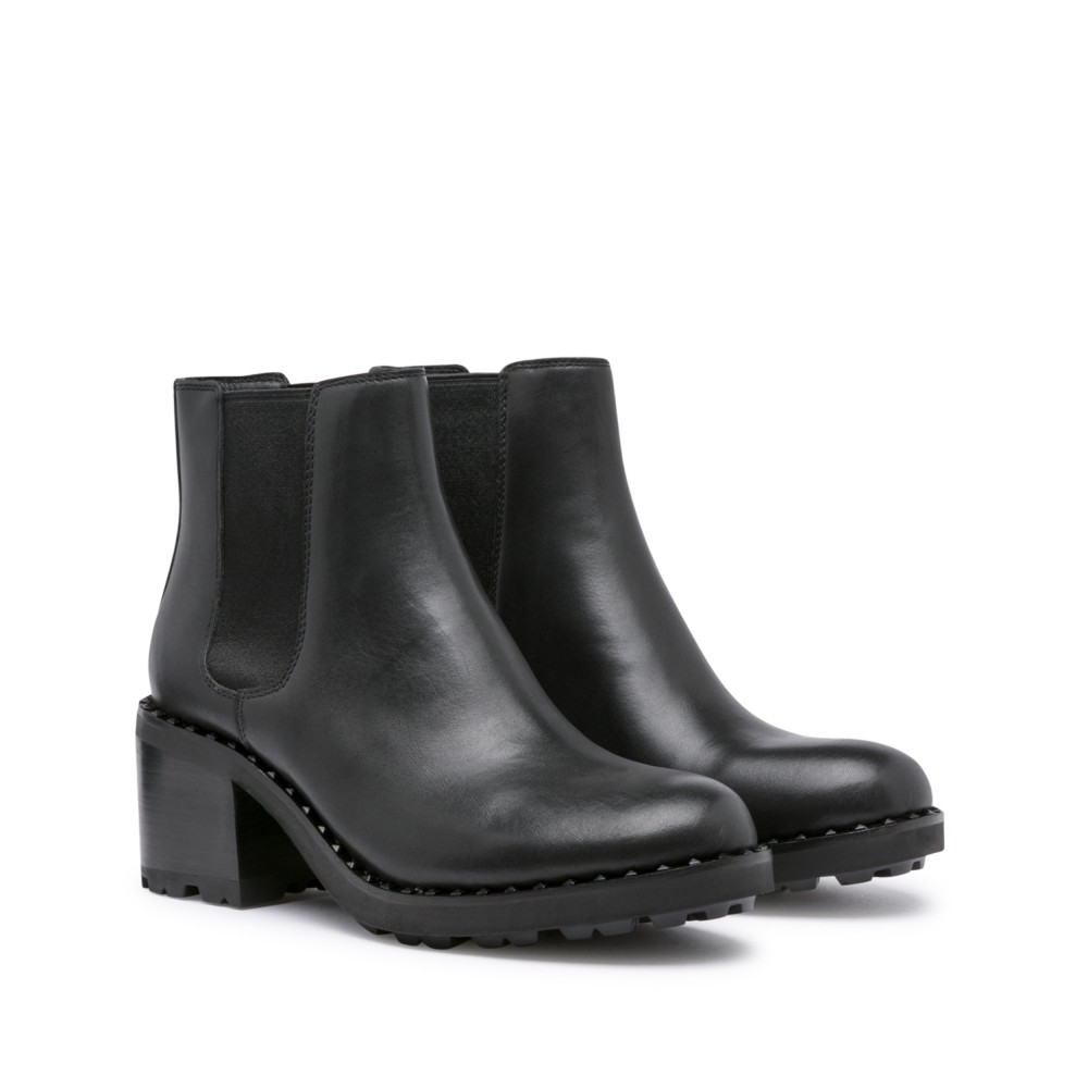 XAO Chelsea Boots Black Leather with 