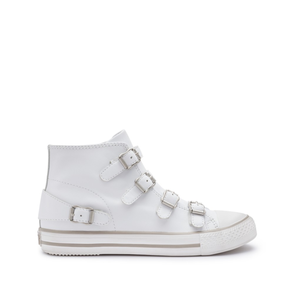 VENUS Buckle Trainers White Leather