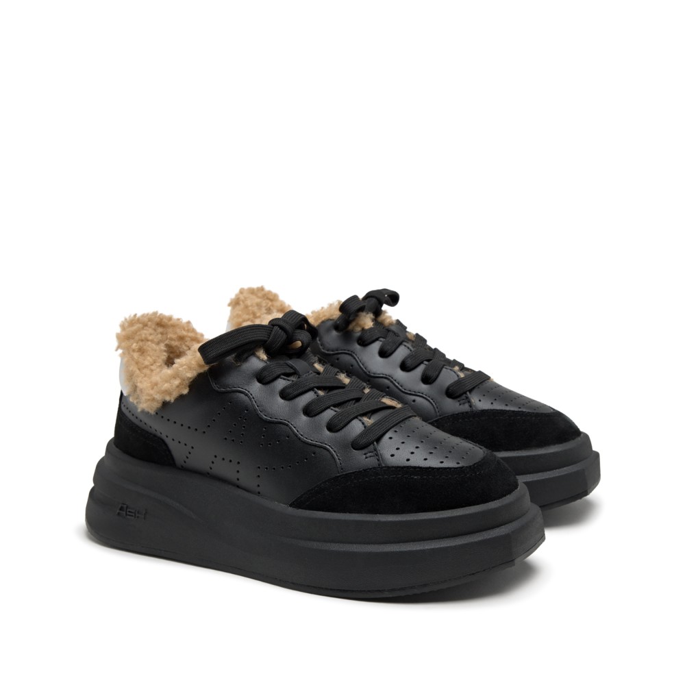 IMPULS FUR Calf Suede Black/White - Ítem1