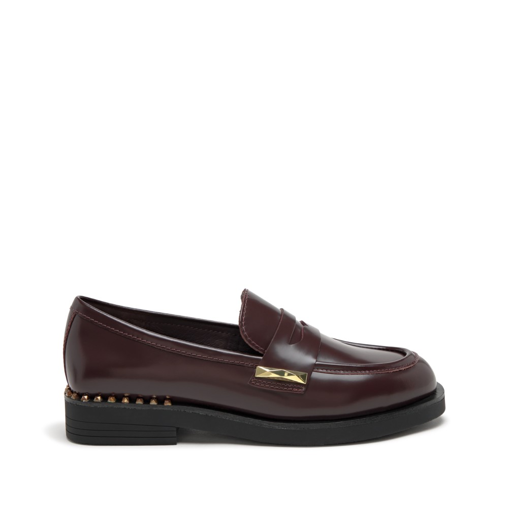 WHISPER STUDS Polish Calf Bordeaux - Item