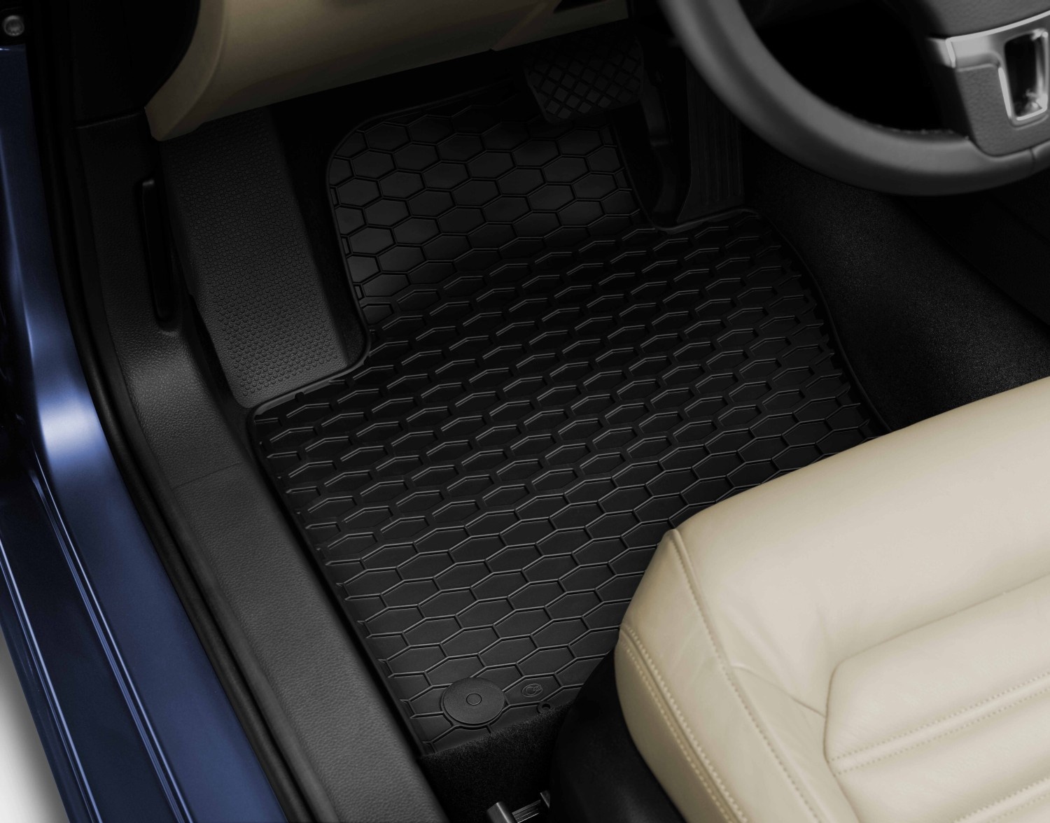Alfombrillas de TPE para Volkswagen Golf VIII Hatchback (2019-.) -  alfombras para coche - Amal Plast - SPART line - Caja de cambios manual