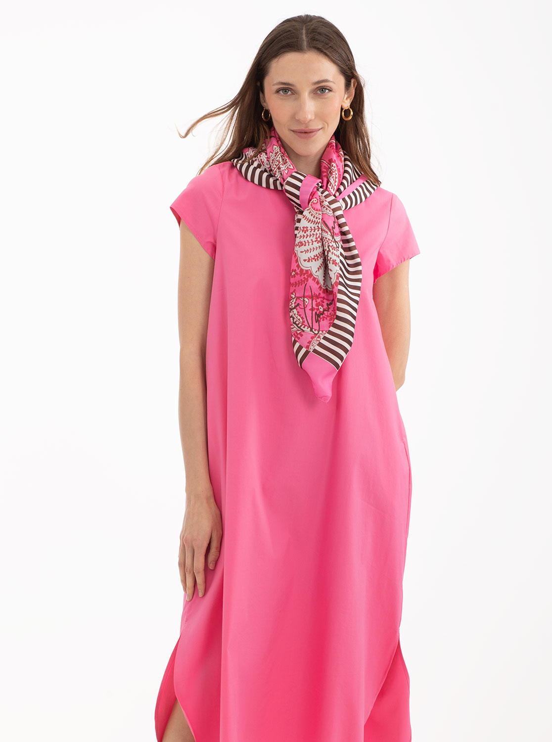 Foulard Estampado Cachemir Rosa 3