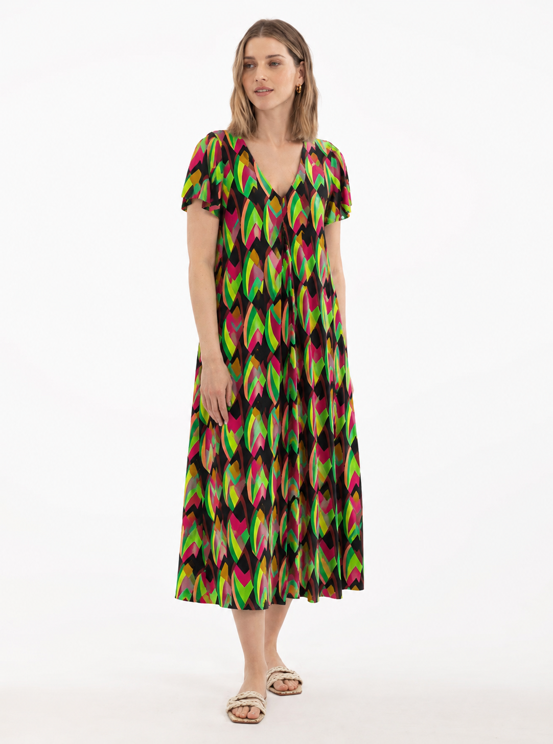 Vestido Punto Estampado Pierrot