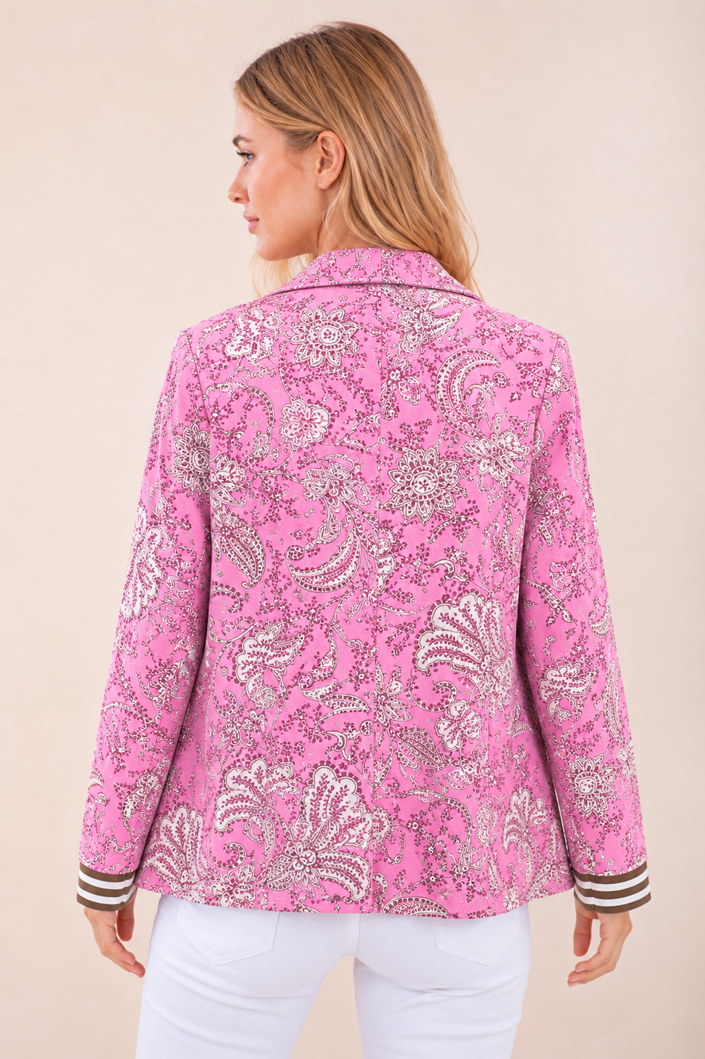 Chaqueta Rosa Jaquard 1