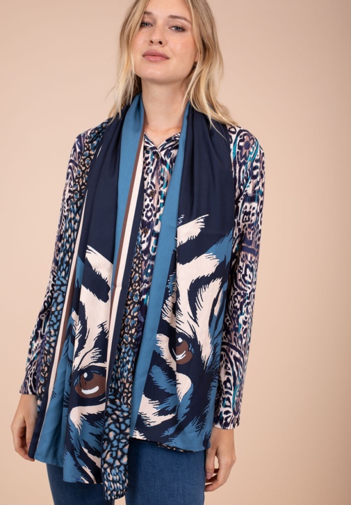 Foulard imprimé multicolore 