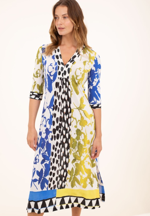 Robe en tricot combiné 