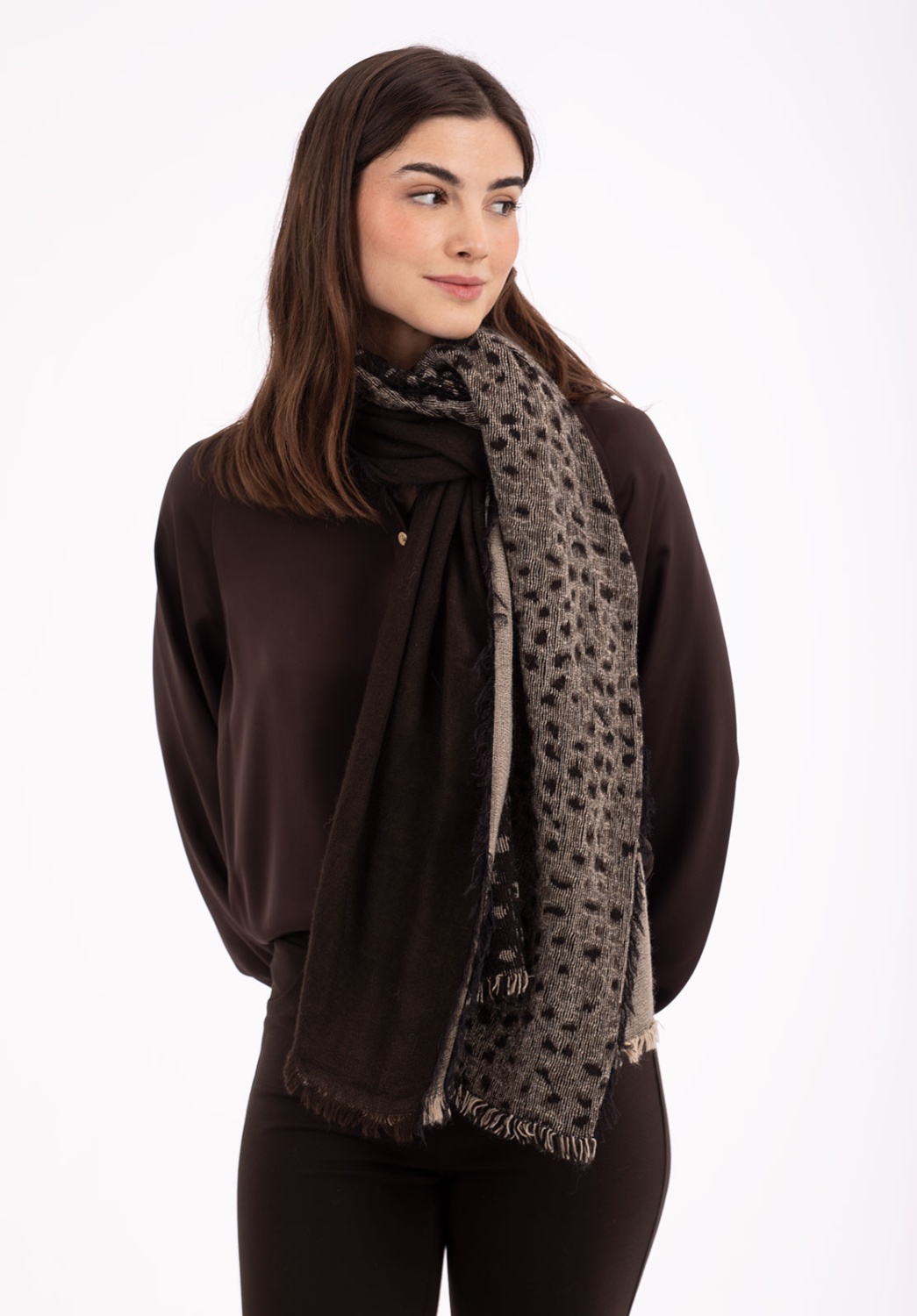 Animal Print Jacquard Scarf 2