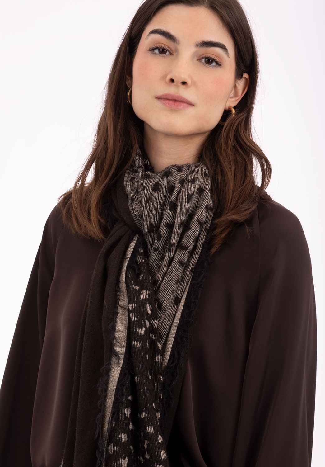Animal Print Jacquard Scarf 1