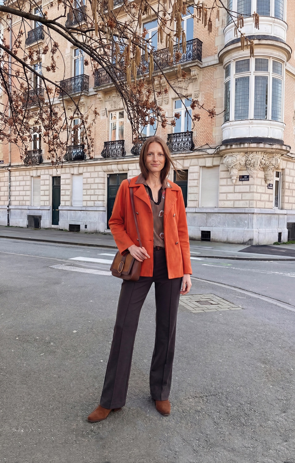 Chaqueta naranja 4 bottones 1