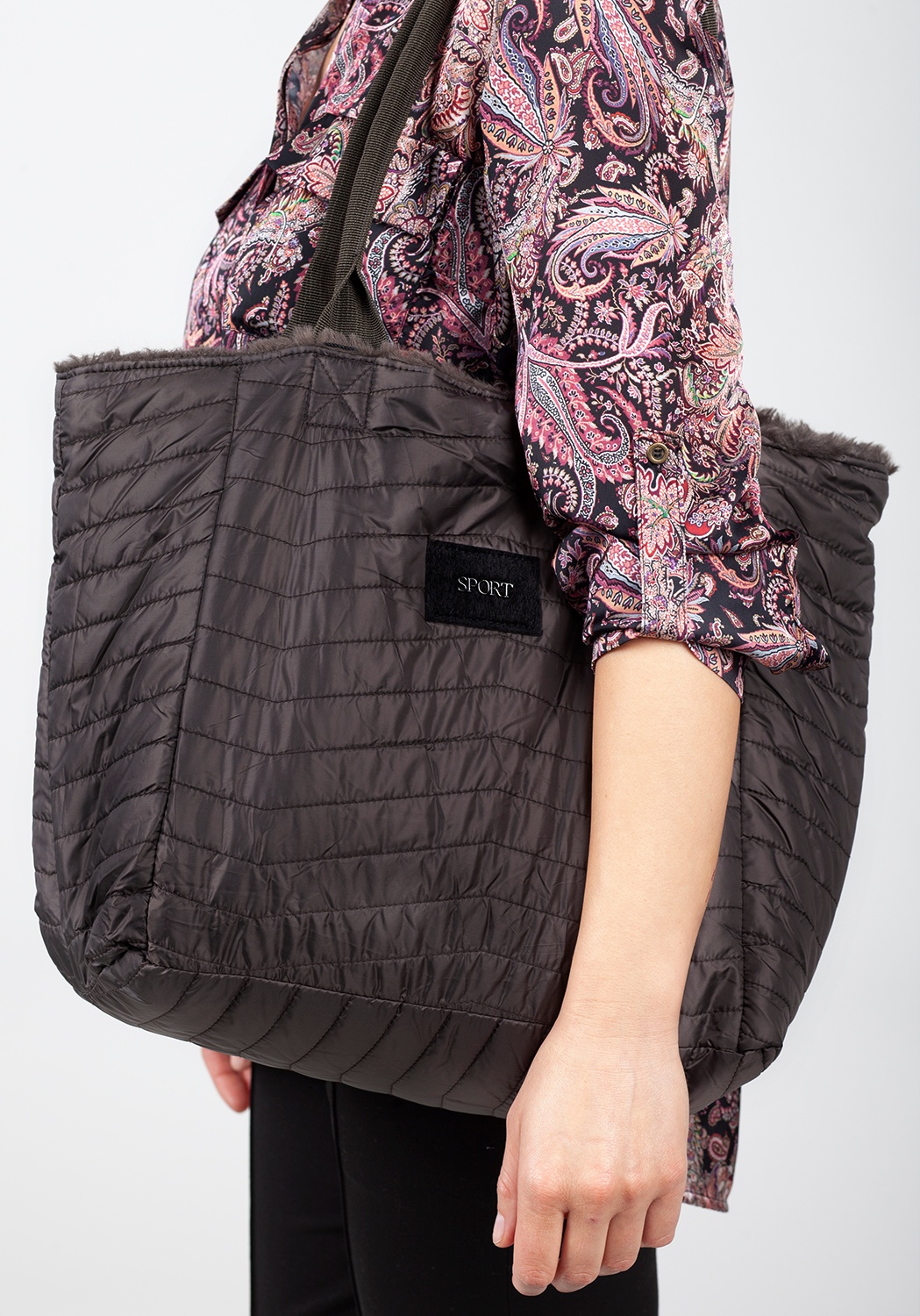 bolso acolchado mujer