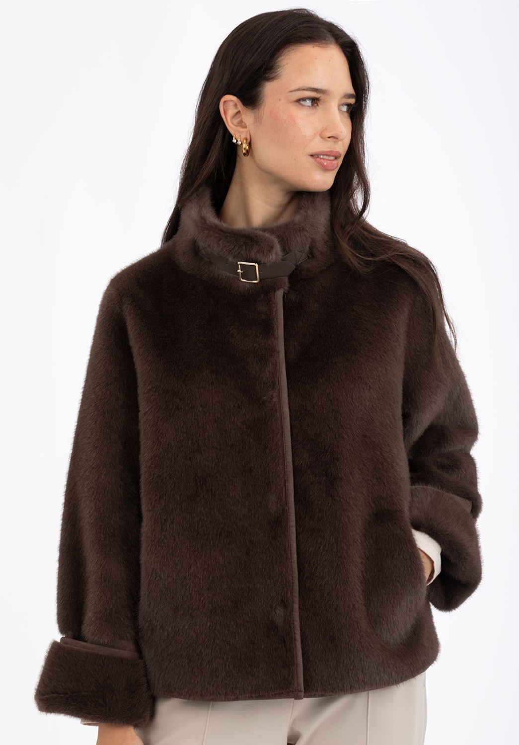 Chaqueta de Pelo Marrón